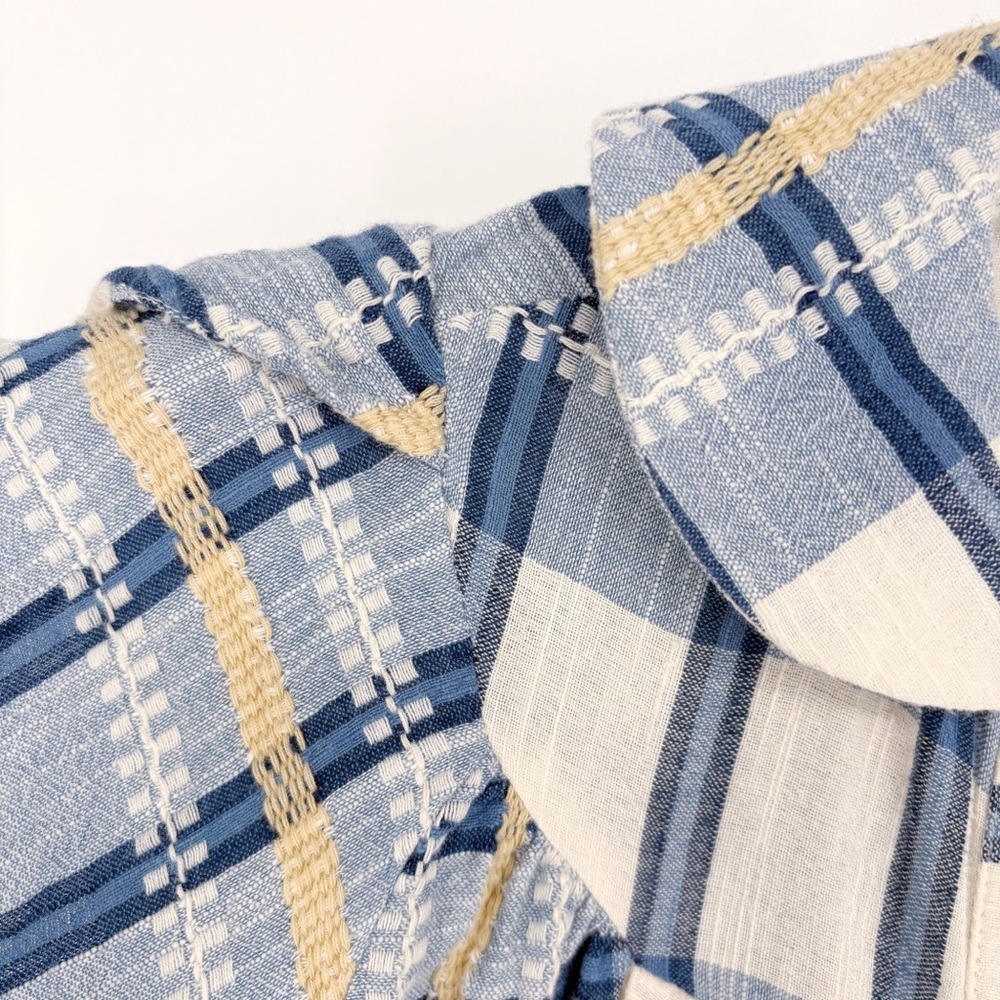 ACE & JIG Ophelia Button-Down Plaid Midi Dress in Honor Blue XS - Picture 4 of 13
